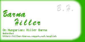 barna hiller business card